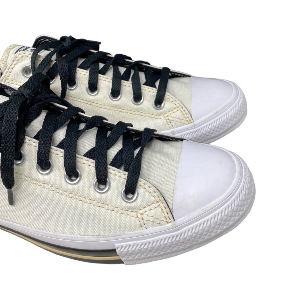 Converse Chuck Taylor OX Low Top White Canvas "R" Sneakers Men Custom 169749C-R - Picture 6 of 13